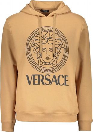 Versace Womens Modern Medusa Hoodie In Caramel Brown