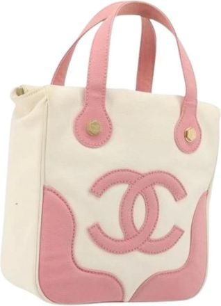 Chanel Pre-owned Handbags, female, Multicolor, Size: ONE SIZE Pre-owned Vintage Canvas Tote Bag