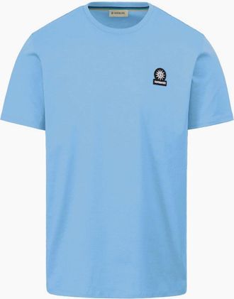 Sandbanks Mens Sandbanks Mercerised Badge T-Shirt S1-26 Dusty Blue - Size: 46