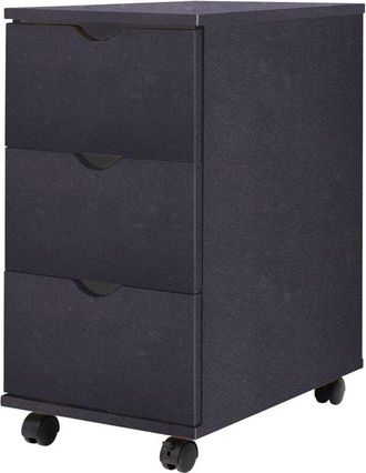 vidaXL Drawer Unit 33x45x60 cm Black Vidaxl