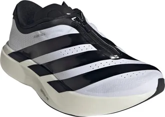 adidas Adizero Evo SL Zip Running Shoe in White/core Black/silver at Nordstrom, Size 6.5