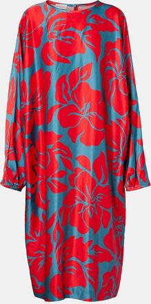 Dries Van Noten Floral satin midi dress