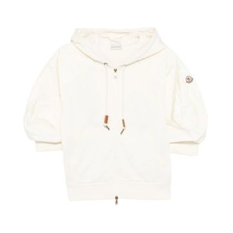 Moncler Zip-throughs, female, Beige, Size: XS Zip-through Sweatshirt