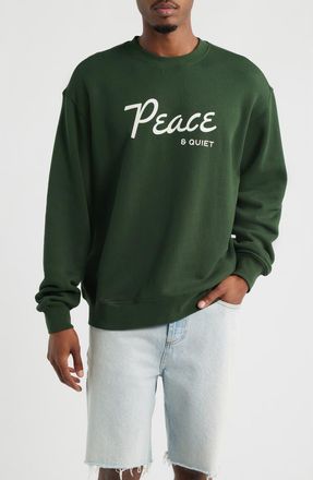 Museum of Peace and Quiet Diner Graphic Sweatshirt in Forest at Nordstrom, Size X-Large