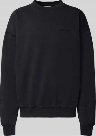 Pegador Oversized Sweatshirt mit Label-Stitching in Black, Größe XL