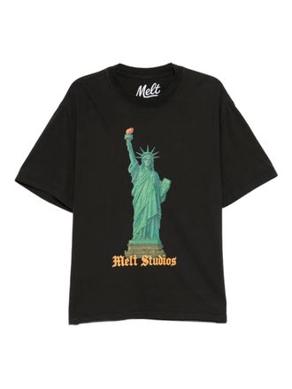 Melt printed T-shirt - Black