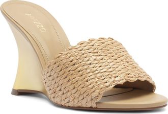 Arezzo Renata Wedge Sandal in Palha at Nordstrom, Size 6.5