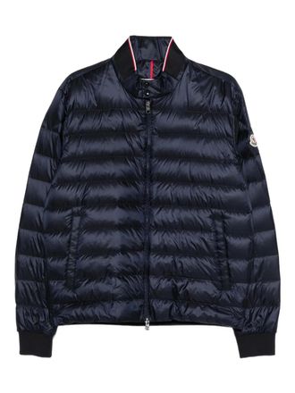 Moncler logo-patch jacket - Blue