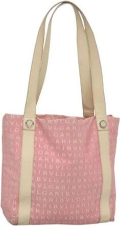 Bulgari Pre-owned Canvas shoulder-bags - Dames - Vintage Handtas - Roze - ONE Size - Leer - Vintage