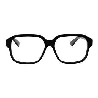 Bottega Veneta Glasses, unisex, Black, Size: 57 MM Square Optical Frame