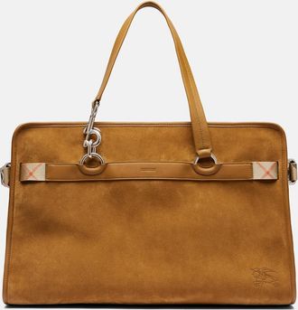 Burberry Borsa da viaggio B Clip Holdall in suede