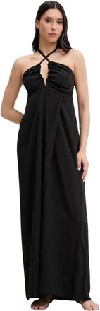 Liu Jo Beachwear Jurk - Dames - Maxi kleedjes - Zwart - XS - Polyester - Kleedjes