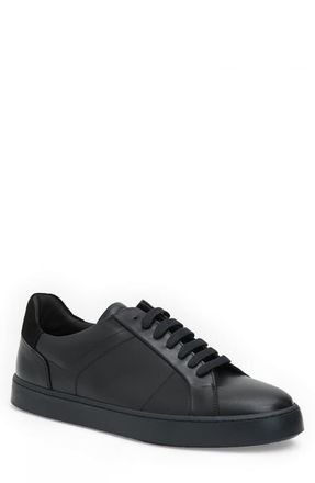 Bruno Magli Martino Low Top Sneaker in Black/black Leather at Nordstrom, Size 7.5