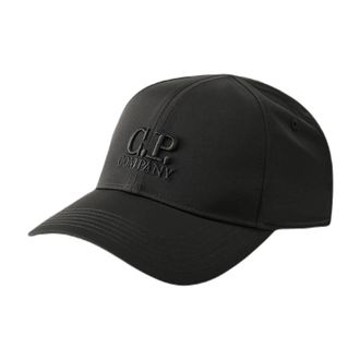 C.P. Company Chrome-R Logo Cap - Heren - Petten - Zwart - ONE Size - Polyester - Accessoires