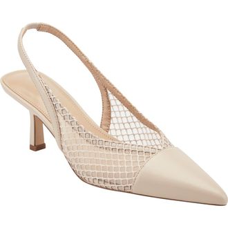 Marc Fisher Gipsi Pointed Toe Slingback Pump in Light Natural at Nordstrom, Size 8.5