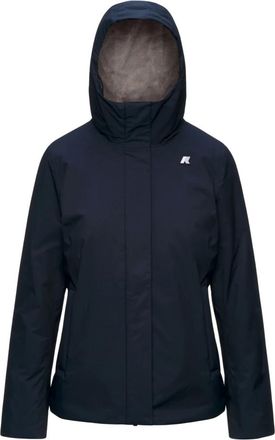 K-Way Lil Twill Soft Beaver Jas - Dames - Jassen - Blauw - Maat: XL Nylon