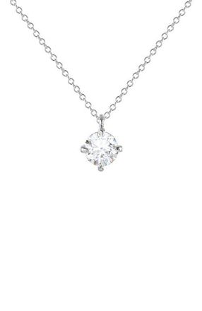 Untamed Petals Joelle Crystal Pendant in Silver at Nordstrom