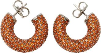 Amina Muaddi Oranje Kristal Zon Oorbellen Mini - Dames - Oorbellen - Oranje - ONE Size - Accessoires