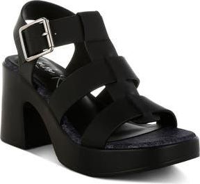 London Rag Avalon Platform Fisherman Sandal in Black at Nordstrom Rack, Size 9.5