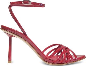 Le Silla 80 mm Bella lakleren sandalen met enkelbandje - Rood
