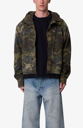 mnml Ripstop Hooded Jacket in Camo at Nordstrom, Size Xx-Large