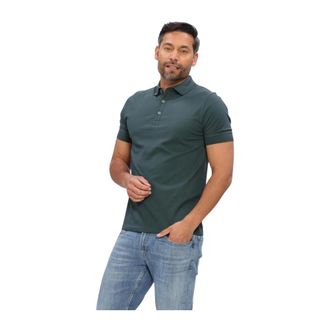 Genti Tops, Heren, Groen, M, Katoen, Polo 3 Button SS 1219