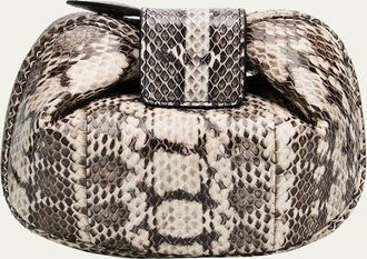 Gabriela Hearst Demi Soft Snakeskin Clutch Bag