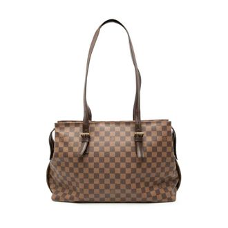 Louis Vuitton Pre-owned Tote Bags, female, Brown, Size: ONE SIZE Pre-owned Checkered Tote Bag