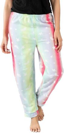 Leveret Womens Fleece Holiday Pajama Pants in Stars Tie Dye at Nordstrom, Size X-Large