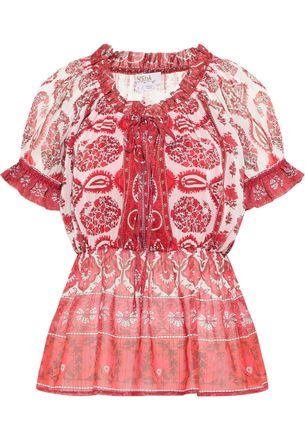 Usha Blouse shirt Dames Rood Veelkleurig
