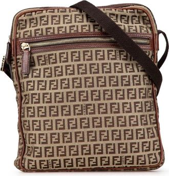 Fendi 2000-2023 Zucchino Canvas crossbody bag - Brown