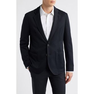 Emporio Armani Black Textured Stretch Nylon Sport Coat in Solid Black at Nordstrom Rack, Size 42 Us / 52 Eu R