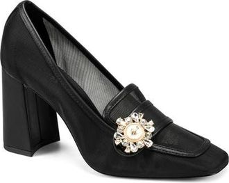 Karl Lagerfeld Savannah Loafer Pump in Black at Nordstrom, Size 8.5