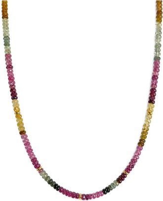 Jewelmak 14K 53.00 Ct. Tw. Multi Tourmaline Necklace