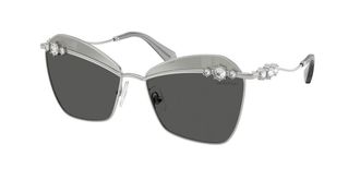 Swarovski SK7040 4001AL Womens Sunglasses Silver Size 57