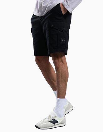 Marshall Artist Mens Marshall Artist Ainsdale Black Cargo Shorts - Size: 32/33/32