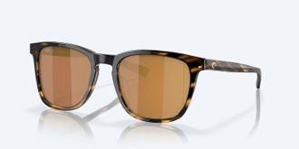 Costa Unisex Sullivan Polarized Sunglasses In Tortoise Gold Mirror