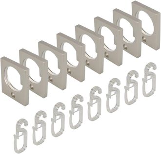Liedeco Gardinenring eckig, für Gardinenstangen Ø 16 mm