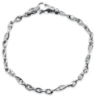 Pompeii3 Mens Link 14k Gold (12gram) or Platinum (19gram) 4mm Bracelet 8.25