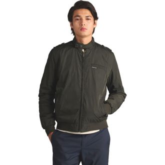 Members Only Mens Heavy Iconic Racer Quilted Lining Jacket in Dark Green at Nordstrom, Size Xx-Large