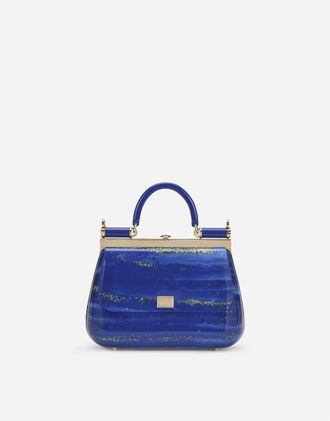 Dolce & Gabbana Sicily Box Bag In Acrylic Glass - Woman Handbags Blue Onesize