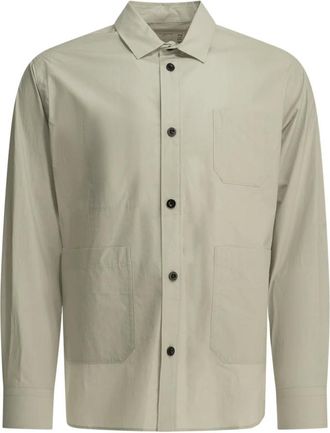 sacai Typewriter Casual overhemd - Heren - Overhemden - Grijs - Maat: S Katoen