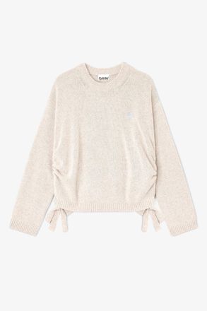 Ganni Beige Wool Mix Jumper - Size XXS/XS