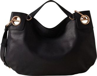 Borbonese London Hobo Medium - - Bags - Donna - Nero - ONE SIZE