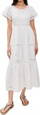 Hunter Bell Marley Midi Dress In White