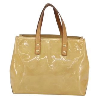 Louis Vuitton Reade Monogram Vernis Beige Patent_Leather Handbag (Pre-Owned)
