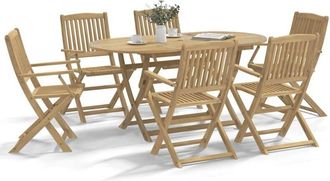 vidaXL Vidaxl - Sillas Jard&iacute;n Plegables 6 Uds Madera Maciza Acacia 54,5x58x90cm