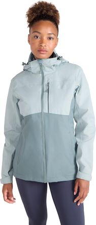 Mountain Warehouse Rainforest Womens Jacket -Waterproof Rain Coat with Pockets & Adjustable Hem, Mesh lined, Packaway Hoodie - For Autumn, Winter & Outdoors Light Khaki 