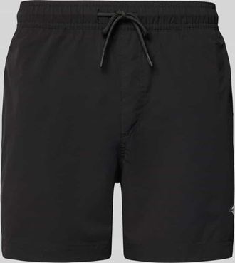 Jack & Jones Straight Fit Badeshorts mit Logo-Detail Modell Maui in Black, Gr&ouml;&szlig;e XXL