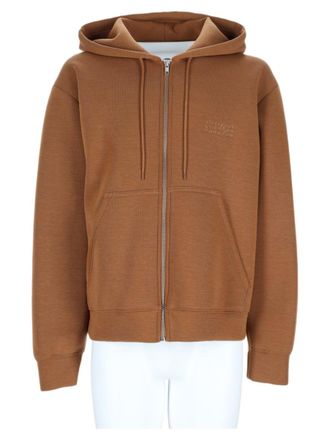 Maison Margiela Relaxed Fit Brown Hooded Sweatshirt